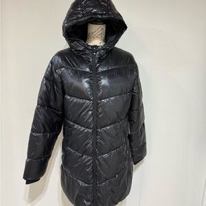 NWT Spyder Women's Black Hooded Puffer Jacket